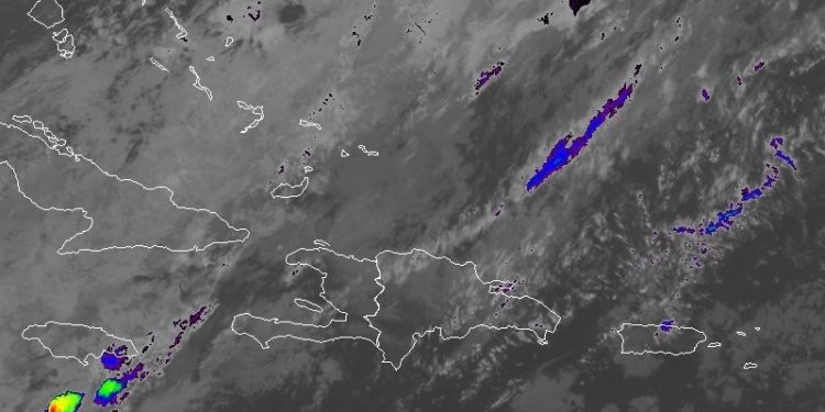 Frente frío incide sobre el territorio dominicano, aguaceros dispersos
