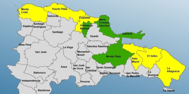 Diez provincias en alerta por lluvias