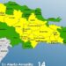 En alerta Amarilla 13 provincias y el Distrito Nacional, y 14 están en Verde