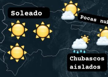 Cielo soleado y pocas precipitaciones para este lunes