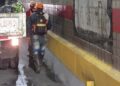 Se desprende parcialmente la cerámica del túnel de la 27 de Febrero