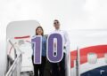 Vicepresidenta Peña encabeza recepción de la décima aeronave de Arajet