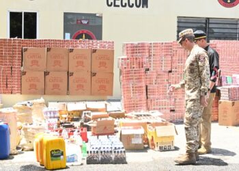 CESFronT entrega a CECCOM 1,500,000 unidades de cigarrillos y otras mercancías que intentaron introducir al país