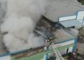 Asegura uso de drones fue vital para controlar incendio en nave industrial de autopista Duarte