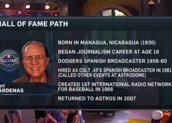 Astros exaltan a su HOF a René Cárdenas, pionero de la narración en español