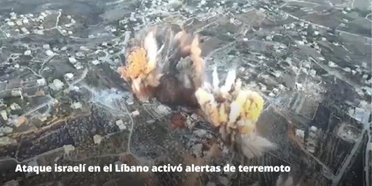 Ataque israelí en el Líbano activó alertas de terremoto