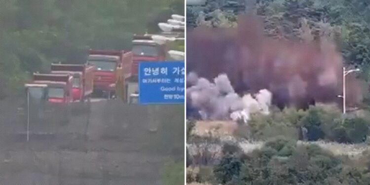 VIDEO: Corea del Norte explota todas las carreteras que conectan con el Sur