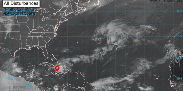 Oscar es tormenta y sigue dejando fuertes lluvias sobre el este de Cuba