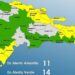 El COE aumenta a 11 las provincias en alerta Amarilla, 13 y el Distrito Nacional están en Verde