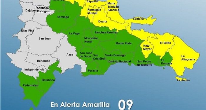 El COE incrementa a 9 las provincias en alerta Amarilla y 14 en Verde
