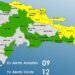 Mantienen 9 provincias en alerta Amarilla, aumenta a 11 y el Distrito Nacional en Verde