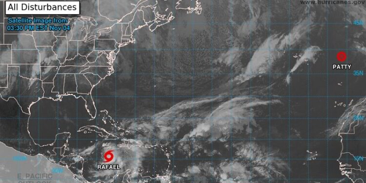 Se forma la tormenta tropical Rafael, que el martes sería un huracán