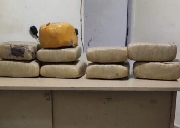 Detienen hombre con 9 paquetes de marihuana en furgoneta rotulada como ambulancia