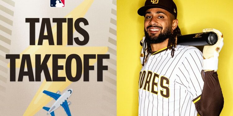 ¡Qué tabla! Tatis da jonrón ante recta a 99.4 mph de Hunter Greene