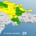 Nueve provincias en alerta Amarilla y siete en Verde