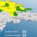 Nueve provincias en alerta Amarilla, 5 en Verde