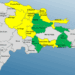 En alerta Amarilla nueve provincias y el Distrito Nacional, 5 en Verde