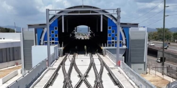 Opret concluye la colocación de toda la vía férrea de la Línea 2C del Metro de Santo Domingo