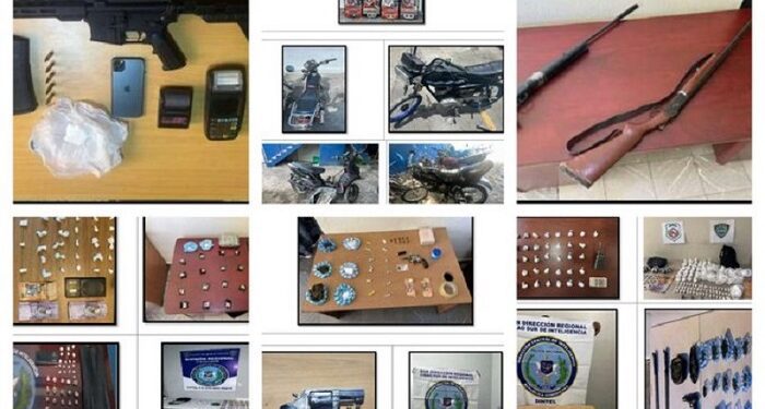 Policía, junto al MP, ocupa drogas, armas, dinero y objetos de interés en operativos