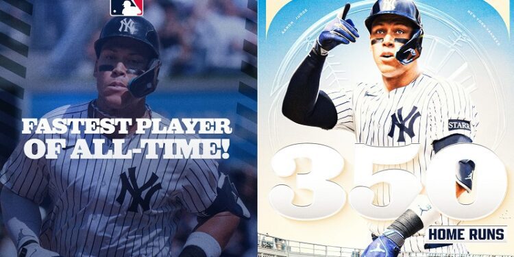 Judge se convierte en el más rápido – ¡y por MUCHO! – en llegar a 350 HR de por vida