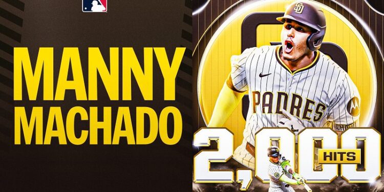 Machado entra en compañía de Salón de la Fama al alcanzar los 2,000 hits