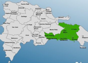 Cinco provincias y el Distrito Nacional en alerta Verde
