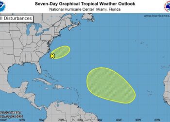 Se forma área de baja presión cerca de Carolina del Norte