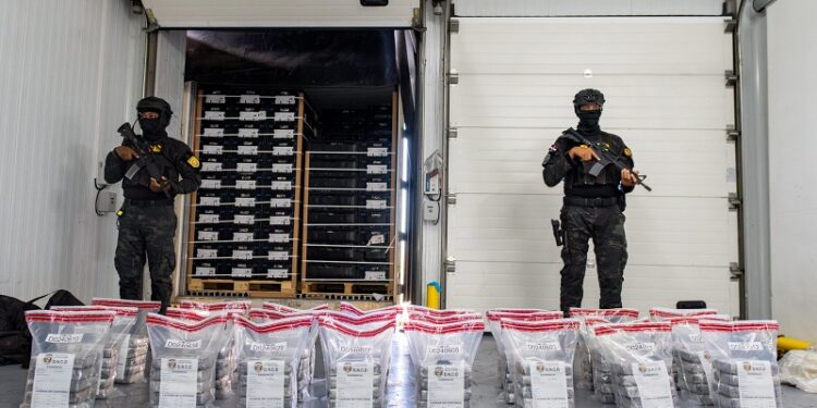 DNCD incauta 120 paquetes de cocaína ocultos en carga de bananos