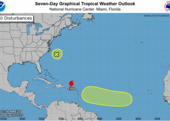 Huracán Erin baja a categoría 4 y se mueve al norte de las Islas Vírgenes de EEUU y Puerto Rico