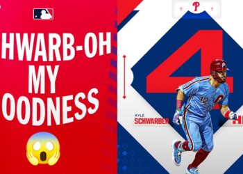 Schwarber se convierte en el 21er toletero con cuatro jonrones en un partido