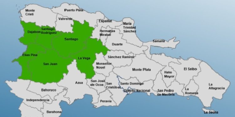 Seis provincias en alerta verde por lluvias