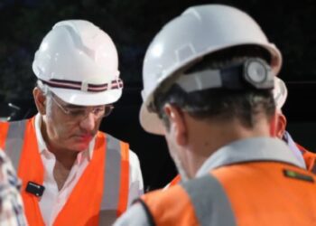 Abinader supervisa construcción del paso a desnivel en la Prolongación 27 de Febrero con Isabel Aguiar