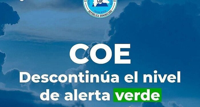 COE descontinuó aleta Verde para cinco provincias