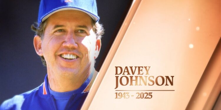 Fallece a los 82 años Davey Johnson, manager de los Mets de 1986 y 4 veces todoestrella