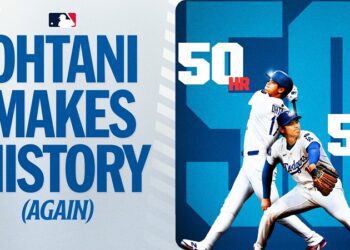 Ohtani lanza cinco entradas sin hit y luego conecta su jonrón 50
