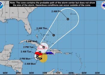 Melissa, un huracán categoría 4, indirectamente continuará generando lluvias y tormentas eléctricas