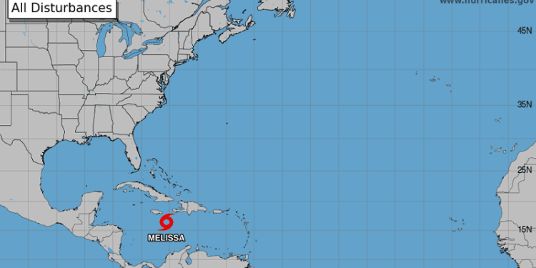 Melissa se mueve lentamente hacia el norte de Jamaica y la península suroeste de Haití