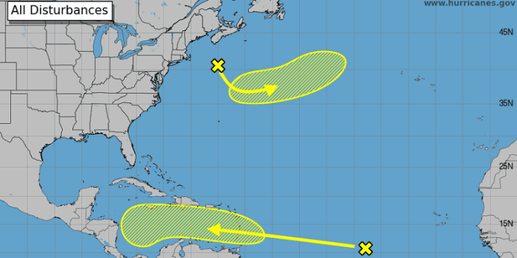 Onda tropical produce aguaceros y tormentas eléctricas al este de las Islas de Barlovento
