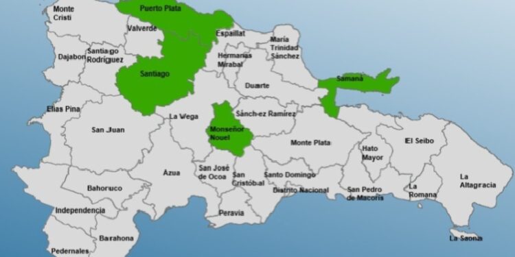 COE coloca en alerta verde a cuatro provincias por lluvias intensas