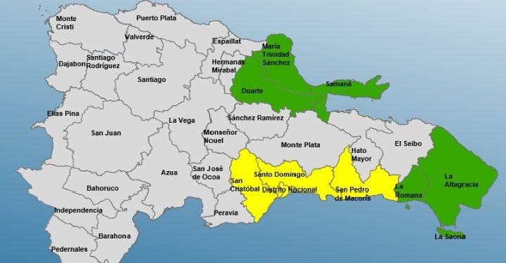 Nueve provincias en alerta por lluvias 