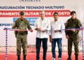 Presidente Abinader inaugura techado multiuso en el Campamento 16 de Agosto