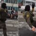 VIDEOS: Agente del ICE protagoniza aparatosa caída en medio de una redada