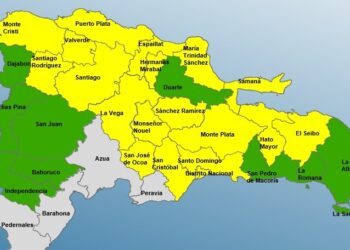 El Distrito Nacional y 27 provincias en alerta por lluvias