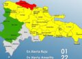 Una provincia en alerta Roja, 21 y el Distrito Nacional en Amarilla y 5 en Verde