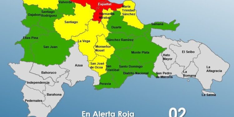Dos provincias en alerta Roja y siete en Amarilla