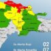 Dos provincias en alerta Roja y siete en Amarilla