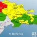 Tres provincias en alerta Roja, 12 y el Distrito Nacional en Amarilla y 9 en Verde