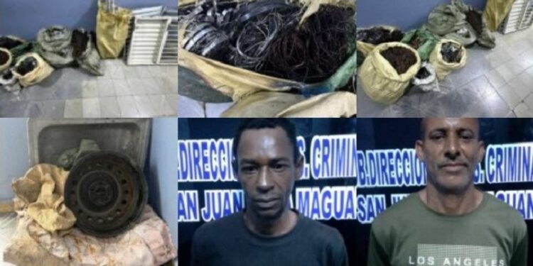 Policía y Ministerio Público allanan metalera y detienen dos hombres