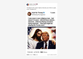 Trump publica una nueva imagen de él junto a Jesucristo