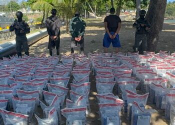 Ocupan alijo de 978 paquetes de cocaína y capturan a tres venezolanos